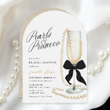 Perlas y Prosecco Black Bow Bridal Shower