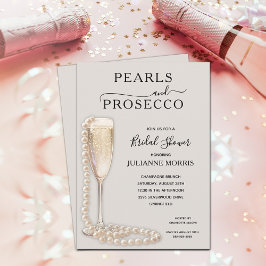 Invitación Perlas y Prosecco Bridal Shower Brunch & Bubbly