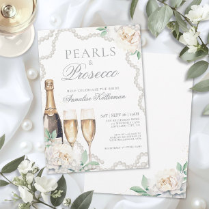Invitación Perlas y Prosecco Desayuno de Novia