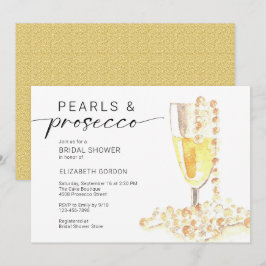 Invitación Perlas y Prosecco Despedida de Soltera Personaliza