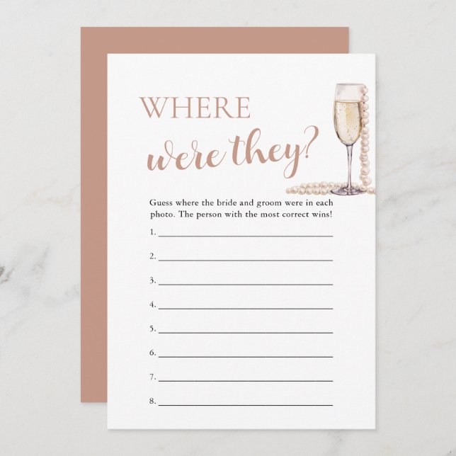 Invitación Perlas y Prosecco donde estaban los partidos (Anverso / Reverso)