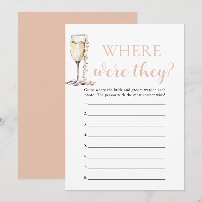 Invitación Perlas y Prosecco donde estaban los partidos (Anverso / Reverso)