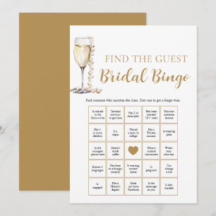 Invitación Perlas y Prosecco Encuentra el Juego de Bingo Nupc