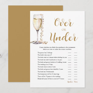 Invitación Perlas y Prosecco Más o Menos Juego de Despedida d