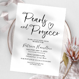 Invitación Perlas y Prosecco para Despedida de Soltera
