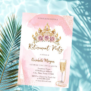 Invitación Perlas y retiro de la corona floral de Prosecco