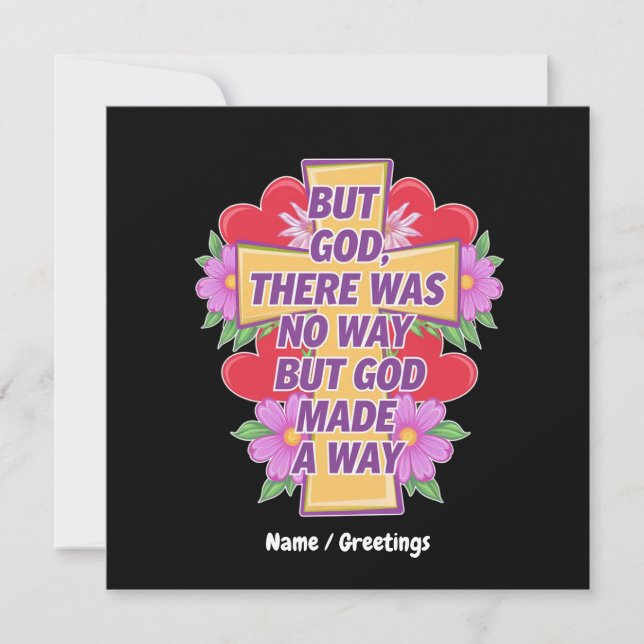 Invitación Pero Dios No Había Manera, Pero Dios Hizo un Camin (Anverso)