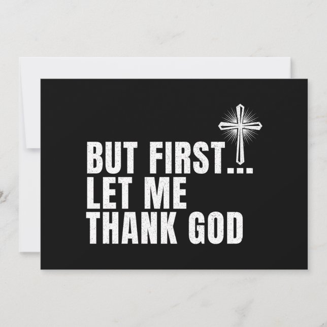Invitación Pero Primero Déjame Dar Gracias a Dios (Anverso)