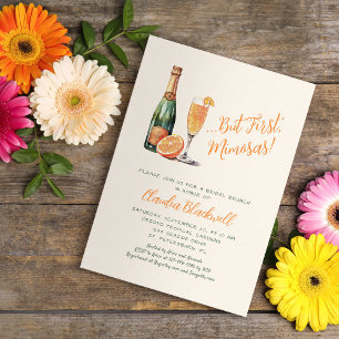 Invitación Pero Primero Mimosas Despedida de Soltera con Cham