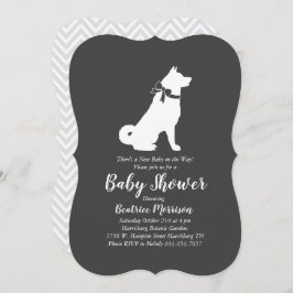 Invitación Perro Akita Baby Shower género neutro