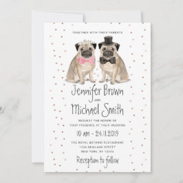 Invitación Perro boda Pug