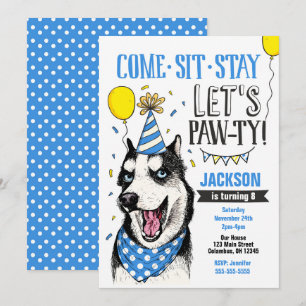 Invitación Perro cachorro cachorro cachorro cochinillo