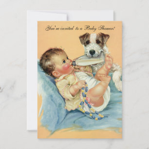 Invitación Perro cachorro de cachorro de bebé, cepa, Baby Sho