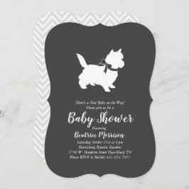 Invitación Perro Cairn Terrier Baby Shower género neutro