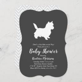 Invitación Perro Cairn Terrier Baby Shower género neutro