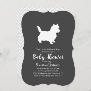 Invitación Perro Cairn Terrier Baby Shower género neutro