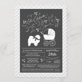 Invitación Perro Chow Baby Shower Neutral