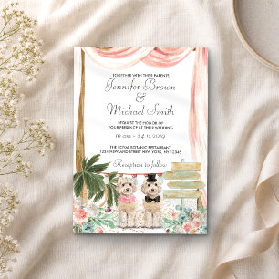 Invitación Perro Cockapoo Rústico