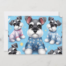 Invitación Perro Cuto Del Patrón Animal Schnauzer