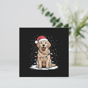 Invitación Perro de aguas de San Juan Árbol de Navidad Luces 