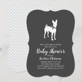 Invitación Perro de Basenji Baby Shower Neutral