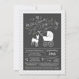 Invitación Perro de Basenji Baby Shower Neutral