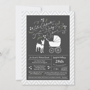 Invitación Perro de Basenji Baby Shower Neutral