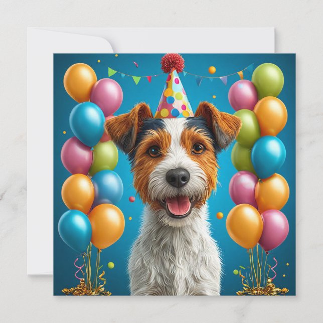Invitación Perro de cumpleaños (Anverso)