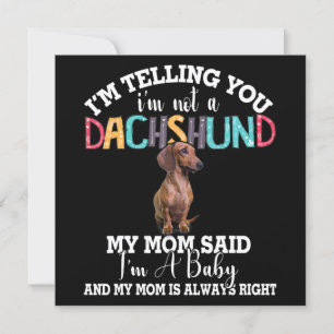 Invitación Perro de Dachshund te digo que no soy un Dachshund