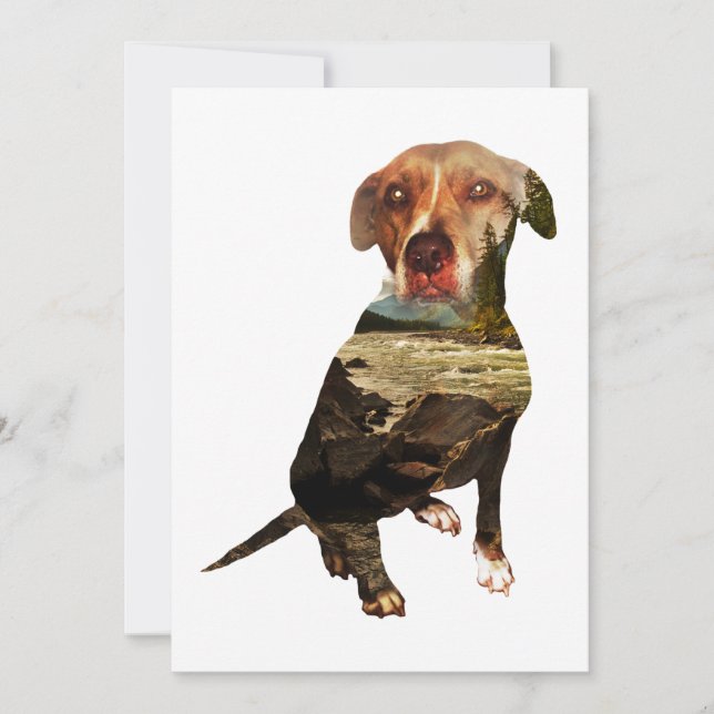 Invitación perro de doble exposición (Anverso)