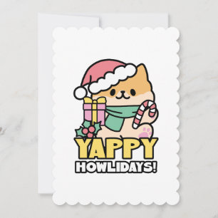 Invitación Perro de Navidades Cuadros - Yappy Howlidays