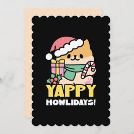 Invitación Perro de Navidades Cuadros - Yappy Howlidays