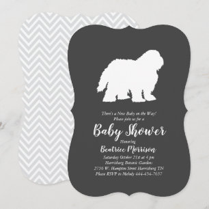 Invitación Perro de perro de perro de la vieja inglesa Baby S