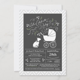 Invitación Perro del toro del perro Baby Shower género neutro