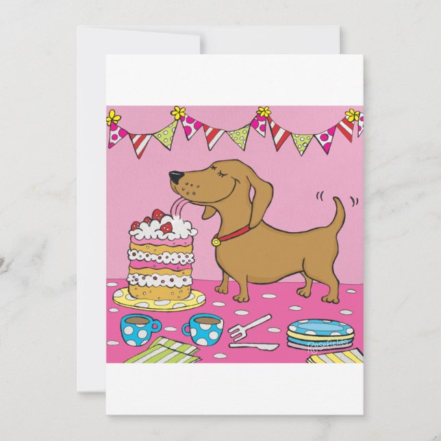 Invitación perro Fiesta (Anverso)