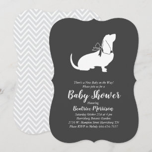Invitación Perro hondo basal Baby Shower Sexo Neutral