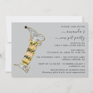 Invitación Perro Lindo Dulce Fiesta de Mascota Nueva Casa Fie