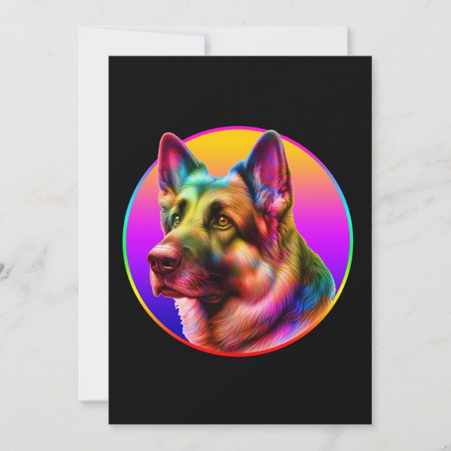 INVITACIÓN PERRO LINDOS ARCOÍRIS COLORIDO (Anverso)