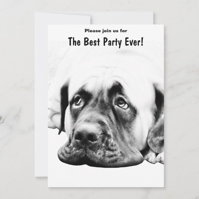 Invitación Perro malvado (Anverso)