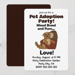 Invitación Perro Mestizo Raza Mixta Amor Puro Adopción de Mas