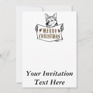 Invitación Perro navidad: ¡Feliz Navidad!