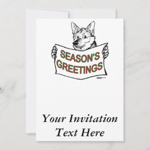 Invitación Perro navidades: ¡Saludos de temporada!