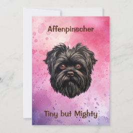 Invitación Perro negro Affenpinscher