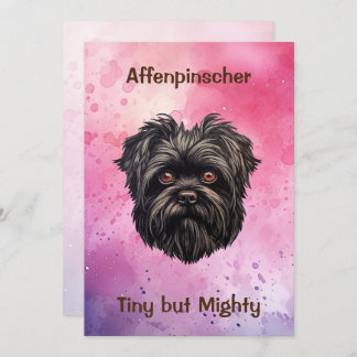 Invitación Perro negro Affenpinscher