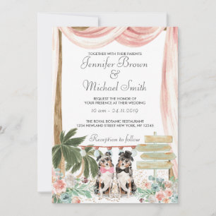 Invitación Perro Pastor Australiano Rústico