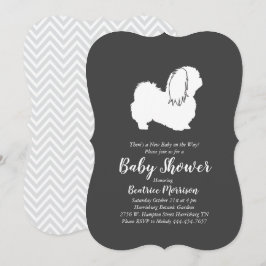 Invitación Perro pekinés Baby Shower Neutral