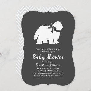 Invitación Perro perro perro pastor inglés viejo Baby Shower 