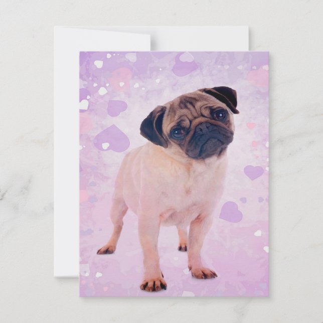 Invitación Perro Pug (Anverso)