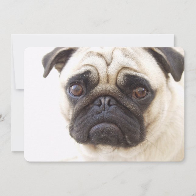 Invitación Perro Pug (Anverso)