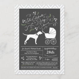 Invitación Perro puntero Baby Shower Neutral